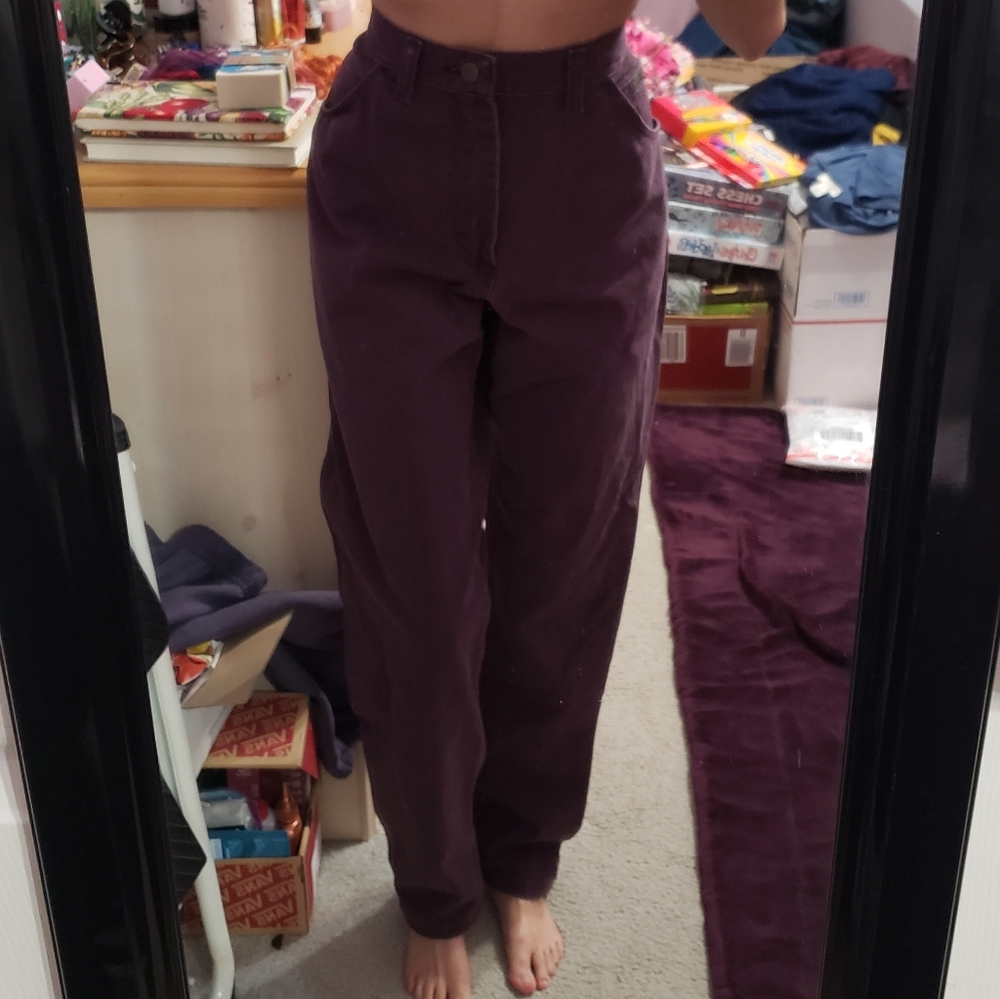 Vintage 80's Wrangler Purple "Mom" Jeans - Picture 3 of 15